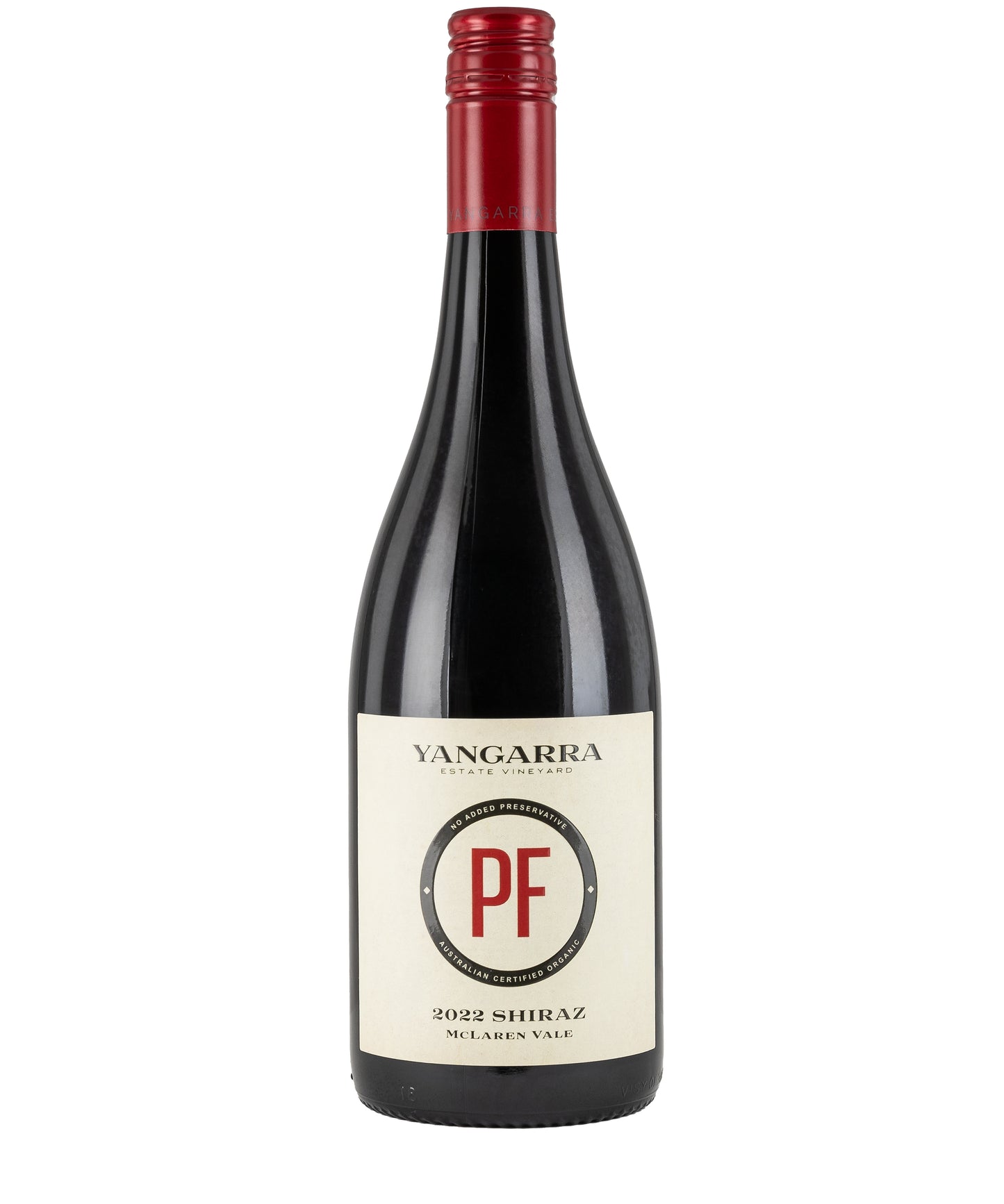 Yangarra Preservative Free Shiraz 2022 bottle showcasing fine Australian wine from McLaren Vale.