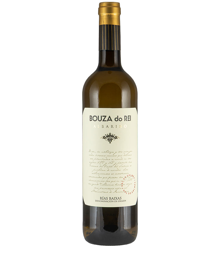 Bouza do Rei Albarino Rias Baixas 2024 fine white wine bottle from Galicia, Spain vineyards