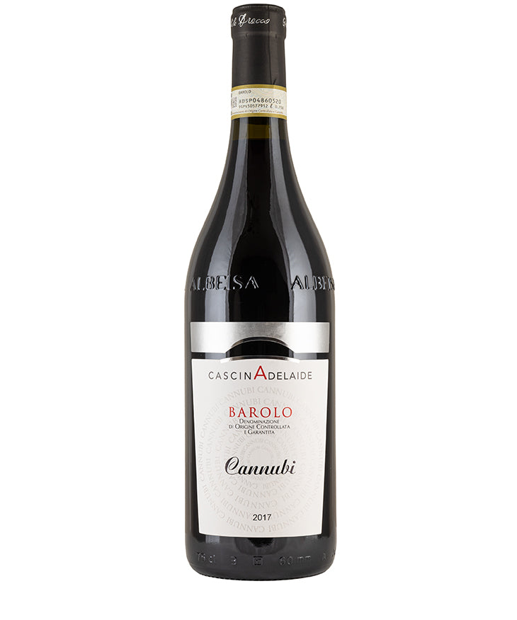 Cascina Adelaide Cannubi Barolo DOCG 2017 bottle, premium Italian fine red wine from Piemonte region