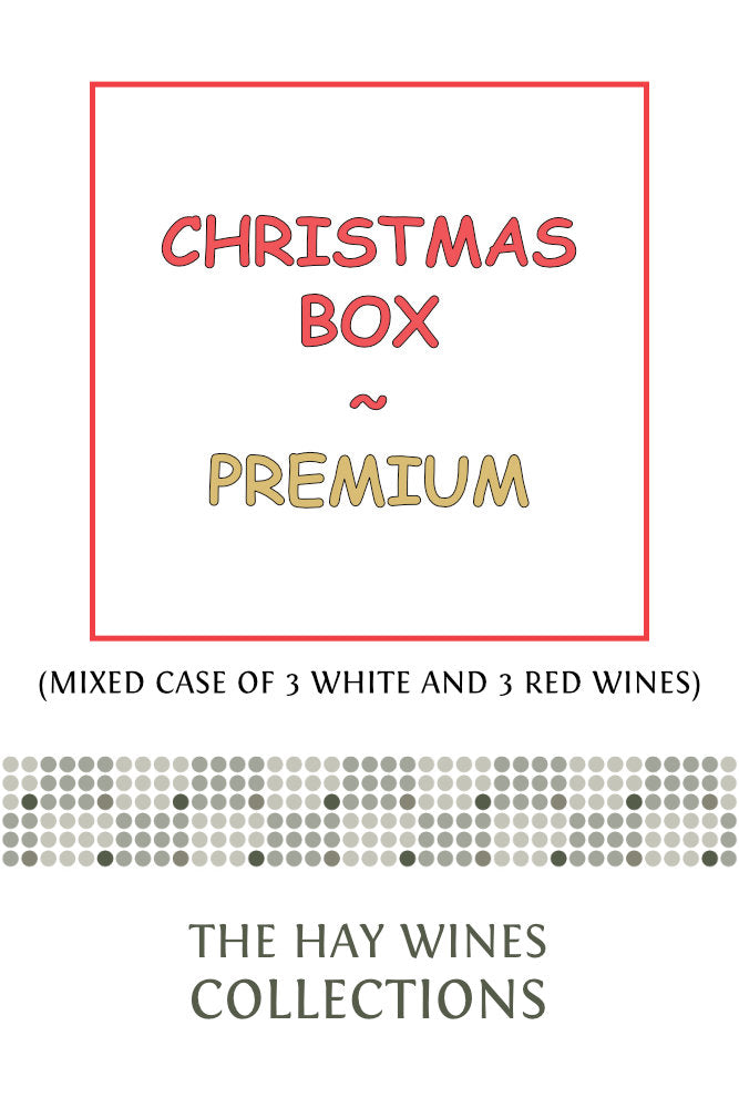 Christmas Box 2025 - PREMIUM featuring a mixed case of fine white and red wines from Hay Wines Collections