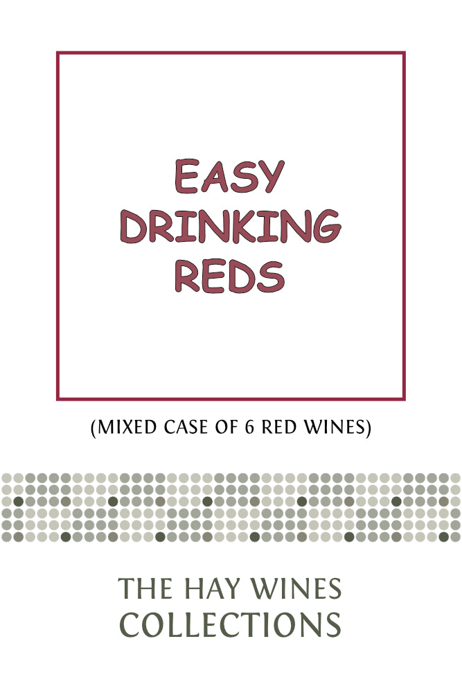 Easy Drinking Reds mixed case of 6 red wines from The Hay Wines Collections for smooth wine lovers
