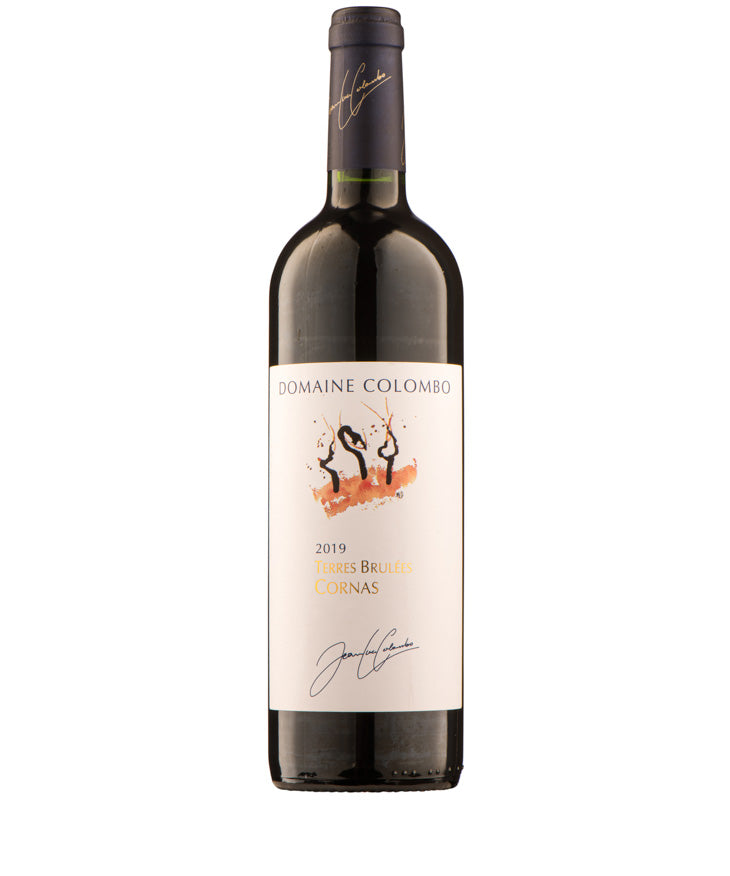 Domaine Colombo Terres Brulees Cornas 2019 French red wine Rhône Valley – wine bottle image