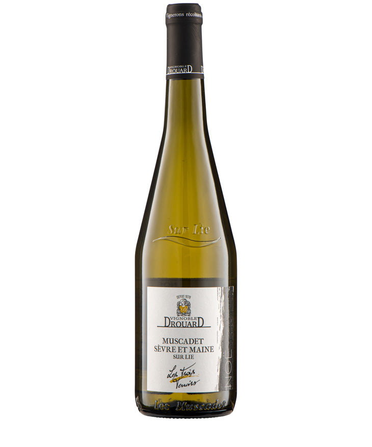 Vignoble Drouard Muscadet Sur Lie Les Trois Terroirs 2023 white French wine bottle image
