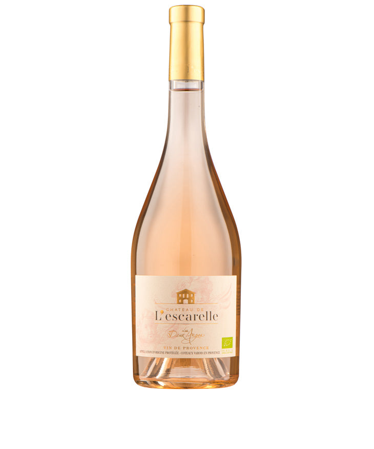 Chateau L'Escarelle Les deux Anges Provence Rose 2024 French rosé wine bottle image