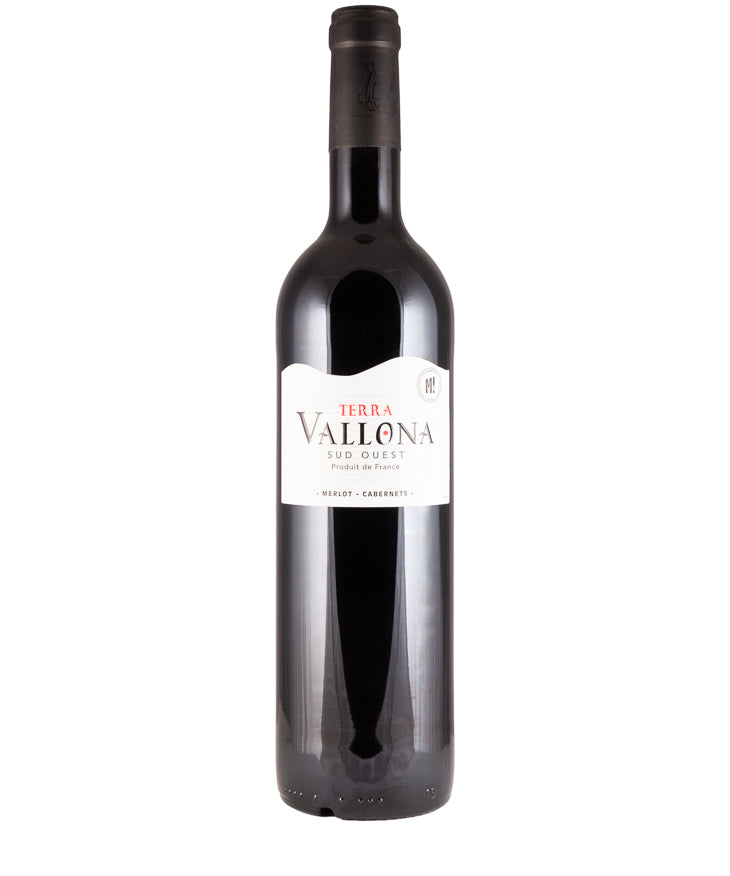 Terra Vallona Merlot Cabernet Comte Tolosan 2023 French red wine from South West – wine bottle image