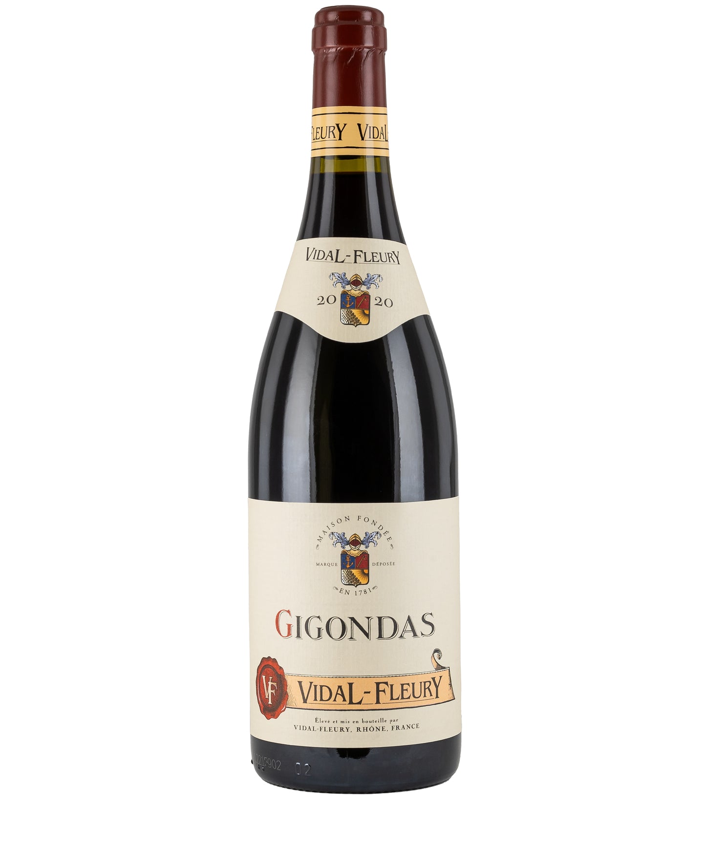 Vidal-Fleury Gigondas 2020 red French Rhône wine bottle image