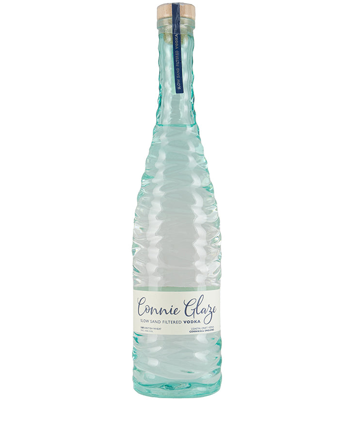 Connie Glaze Slow Sand Filtered Vodka clear spirit bottle image