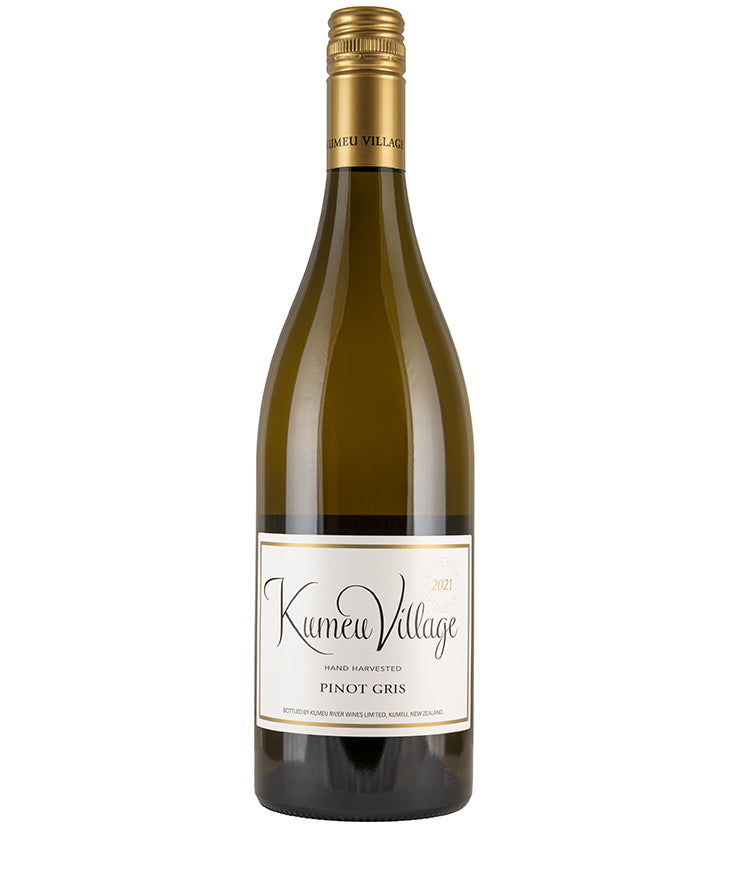Kumeu River Village Pinot Gris 2023 bottle showcasing fine white wine with elegant label design from New Zealand