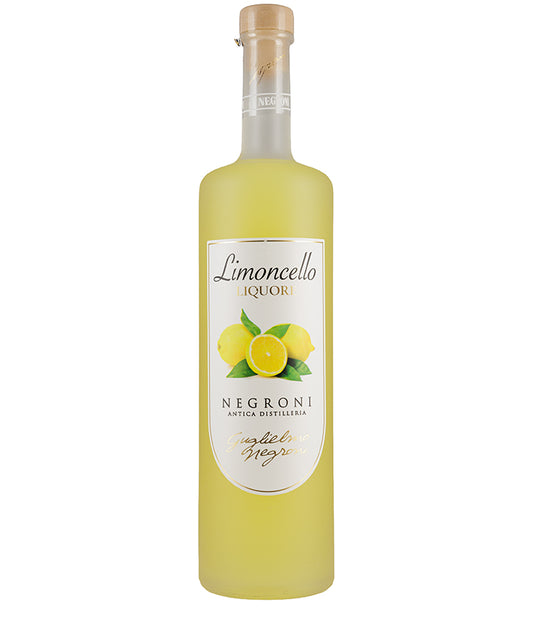 Negroni Antica Distilleria Limoncello bottle with bright yellow lemon liqueur and classic Italian label design