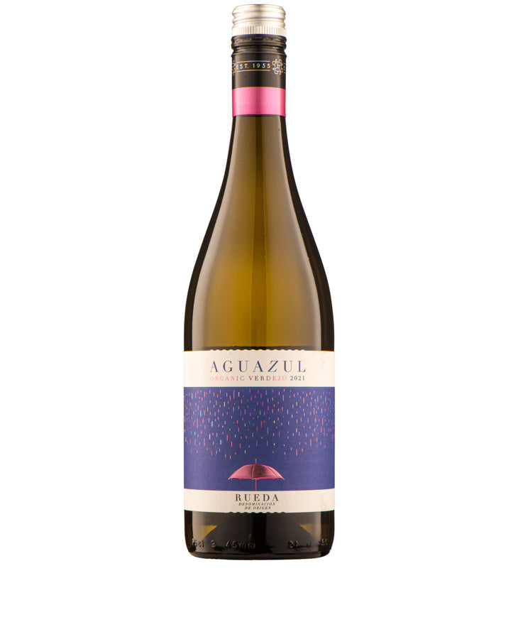 Bodegas Pisuerga Aguazul Verdejo 2024 organic white Spanish wine from Rueda – wine bottle image
