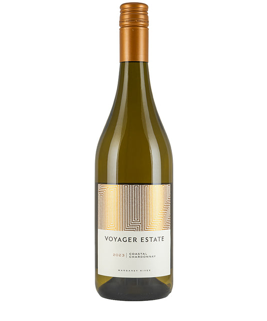 Bottle of Voyager Estate Coastal Chardonnay 2023 organic white wine from Margaret River Australia
