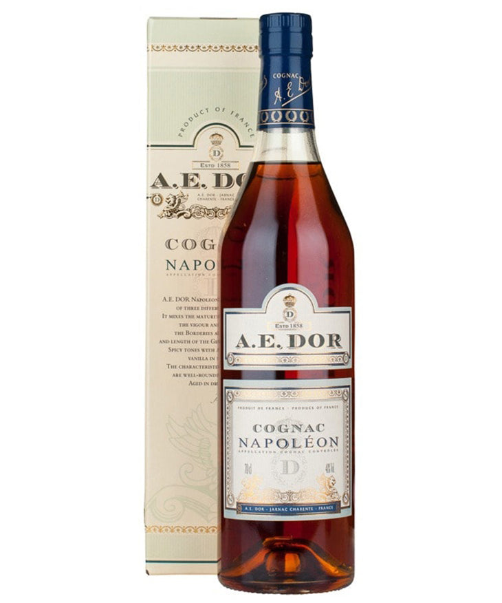 A E Dor Napoleon Cognac aged Napoleon style French brandy – spirit bottle image