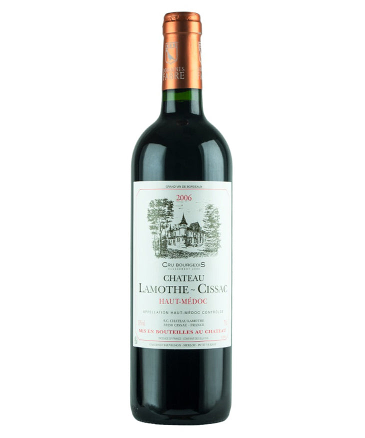 Chateau Lamothe-Cissac Haut Medoc Cru Bourgeois 2018 red French wine – wine bottle image