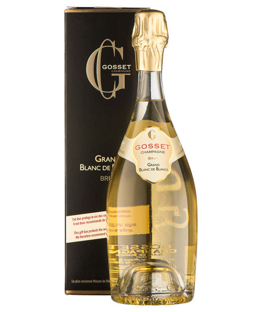Gosset Grand Blanc de Blancs Brut NV French sparkling white wine – wine bottle image