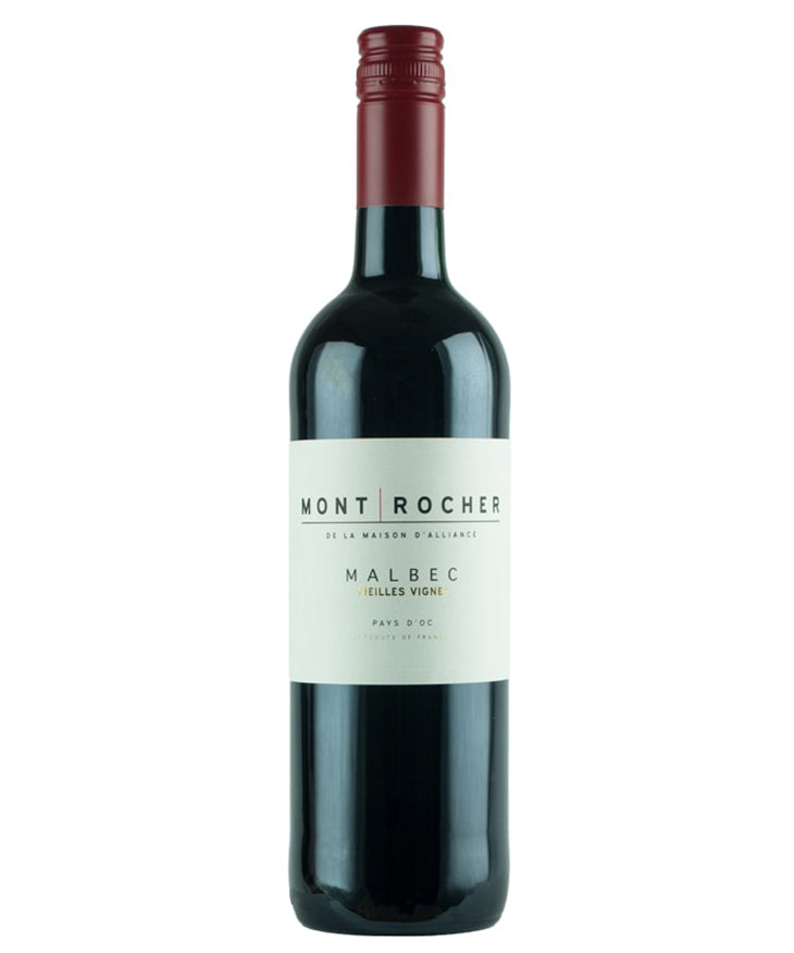 Mont Rocher Malbec IGP Pays D'Oc 2024 red French wine bottle image