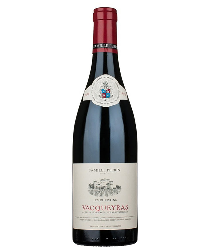 Famille Perrin Vacqueyras Les Christins 2022 red French wine Rhône – wine bottle image