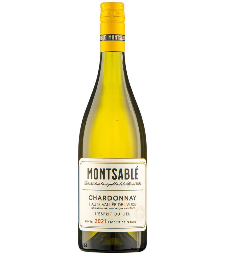 Montsable Chardonnay IGP Pays D'Oc 2024 French white wine bottle image