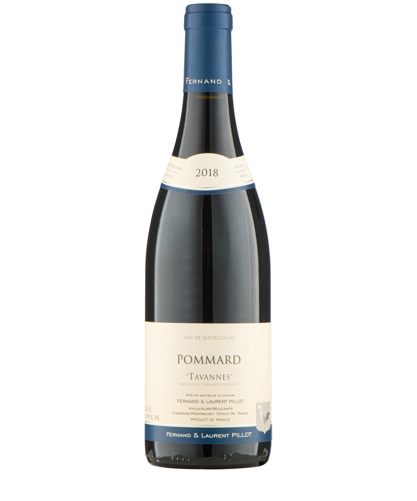 Domaine Fernand et Laurent Pillot Pommard Tavannes 2018 red Burgundy French wine bottle image
