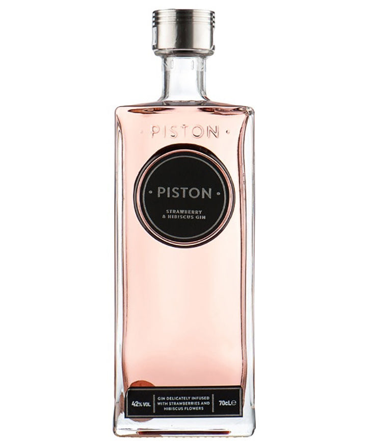 Piston Strawberry and Hibiscus Gin English spirit bottle image