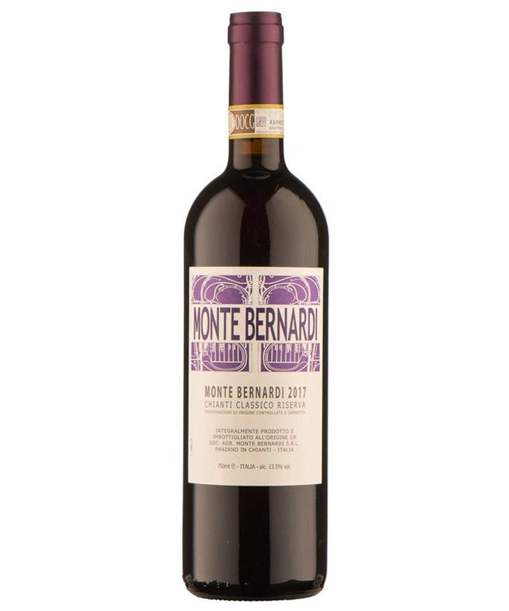 Monte Bernardi Chianti Classico Riserva 2021 red Italian wine from Tuscany – wine bottle image