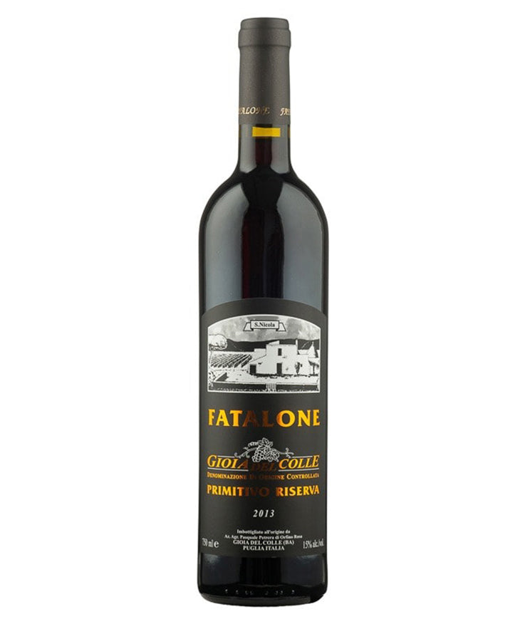 Fatalone Primitivo Riserva Gioia Del Colle 2021 red Italian wine – wine bottle image