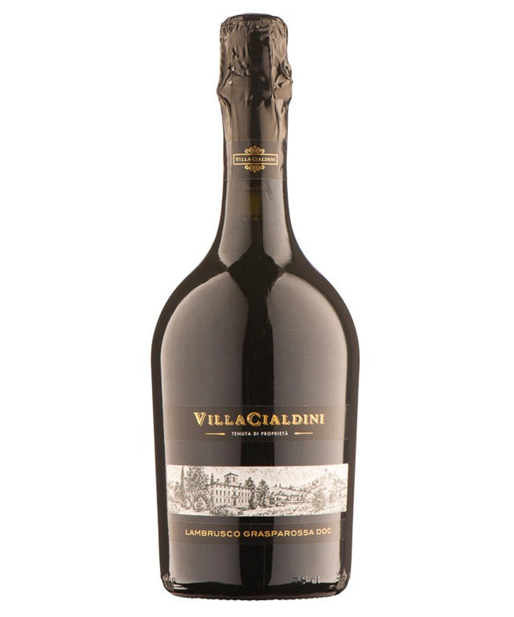 Villa Cialdini Lambrusco Grasparossa di Castelvetro 2024 red Italian sparkling wine bottle image