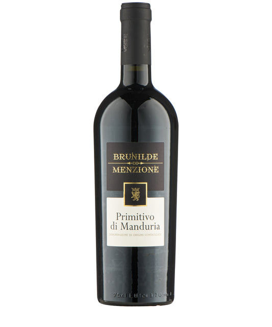 Brunilde di Menzione Primitivo di Manduria 2023 Italian red wine – wine bottle image