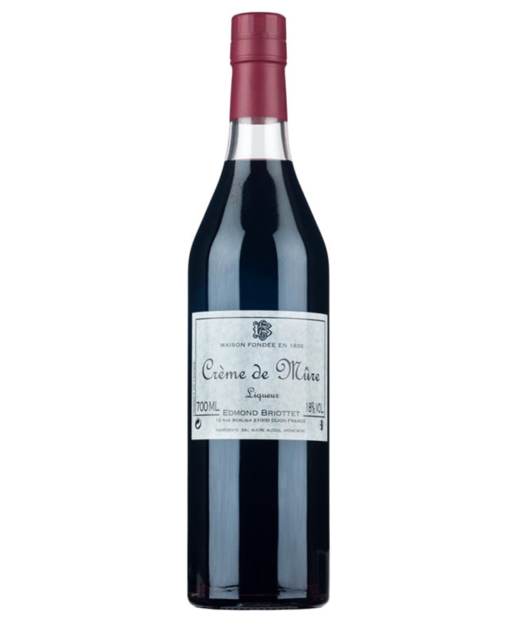 Creme de Mure Briottet French blackberry liqueur 18% ABV – spirit bottle image