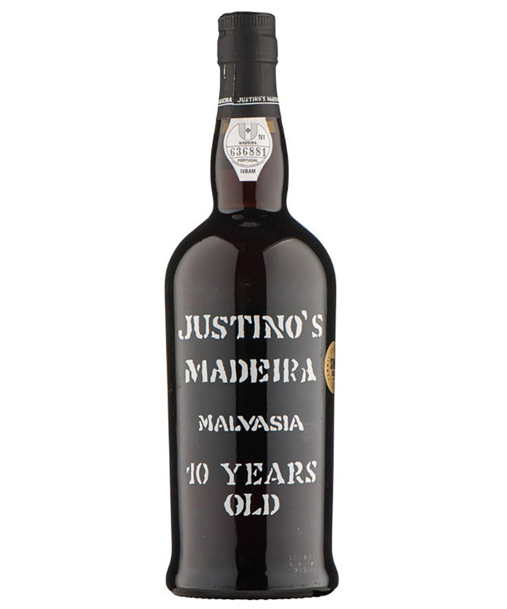 Justino's 10 Year Old Malvasia Madeira Portuguese wine aged 10 years – wine bottle image