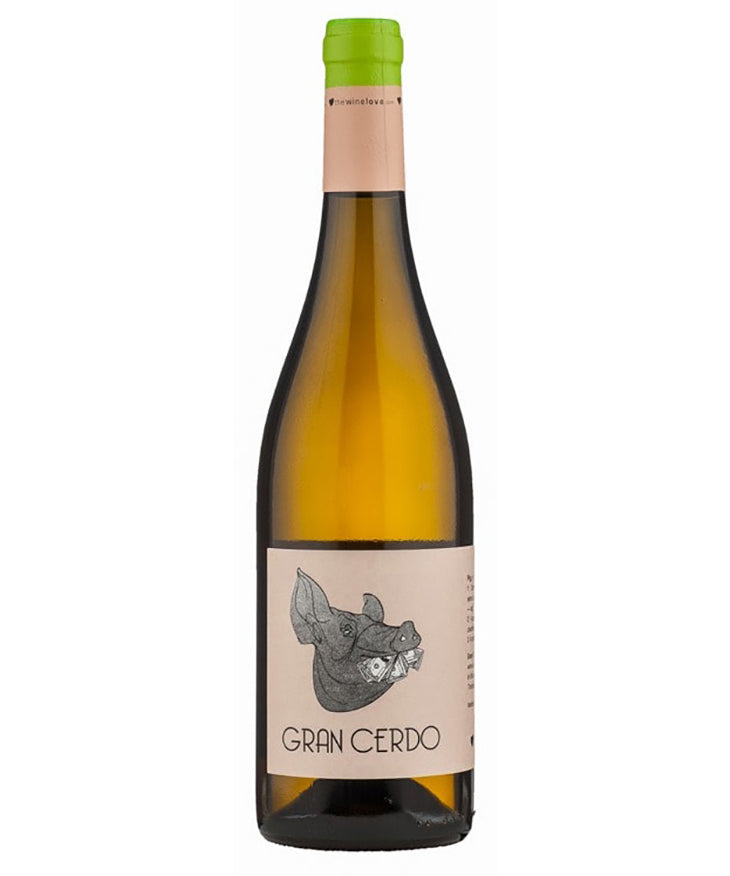 Gran Cerdo Blanco 2023 natural white Spanish wine bottle image