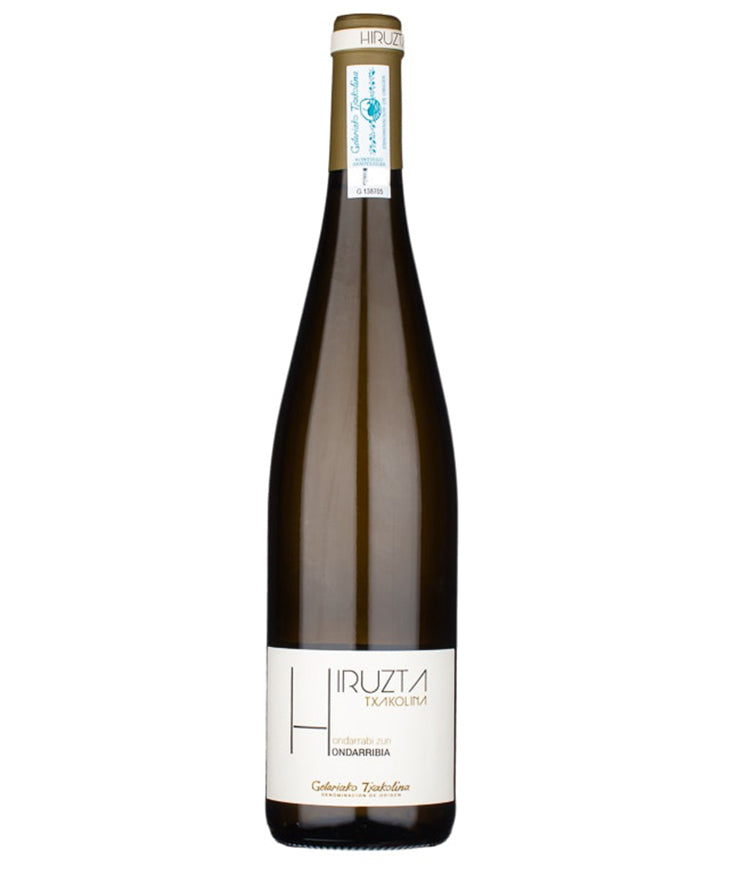 Hiruzta Txakoli Hondarribia 2024 Spanish white wine bottle image