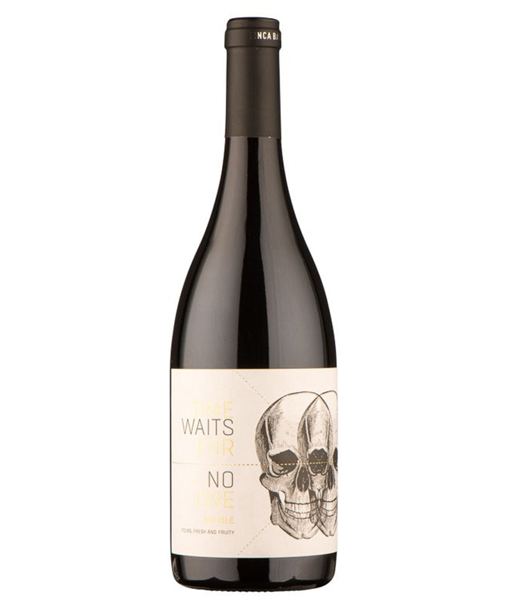 Time Waits For No One 'White Skulls' Monastrell 2023 Spanish red organic wine bottle image