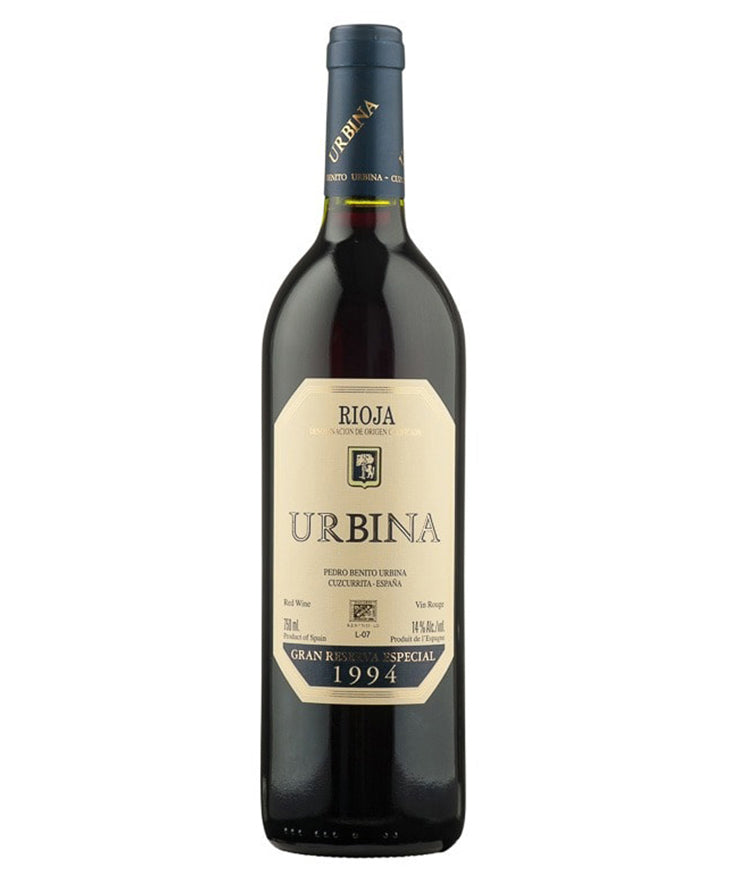 Urbina Gran Reserva Especial Rioja 2004 red Spanish wine bottle image
