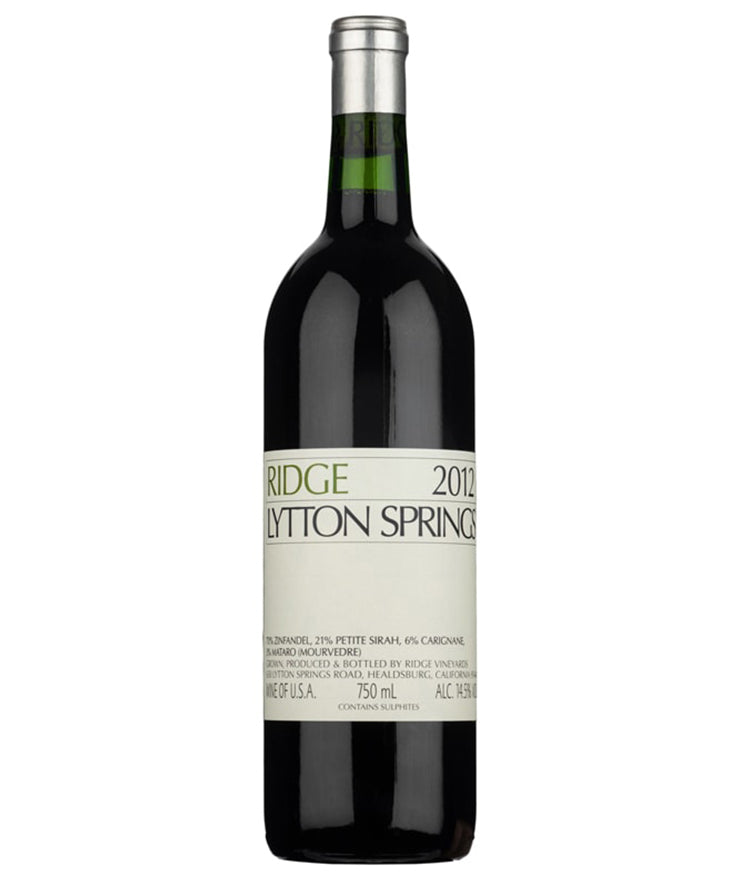 Ridge Lytton Springs 2022 red wine from California USA – wine bottle image