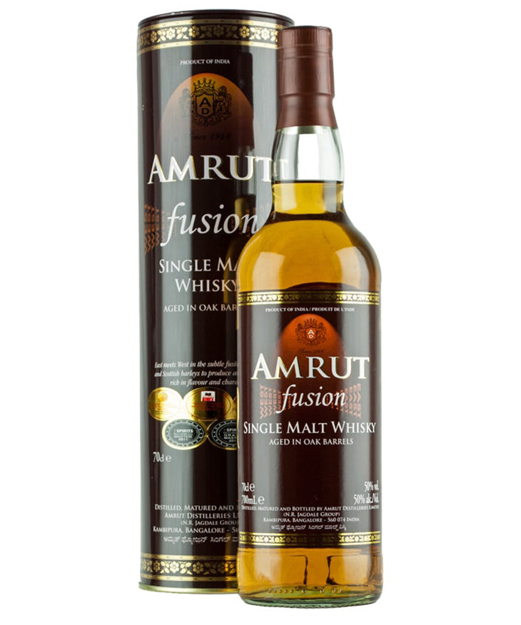 Amrut Fusion Indian Single Malt Whisky spirit bottle image
