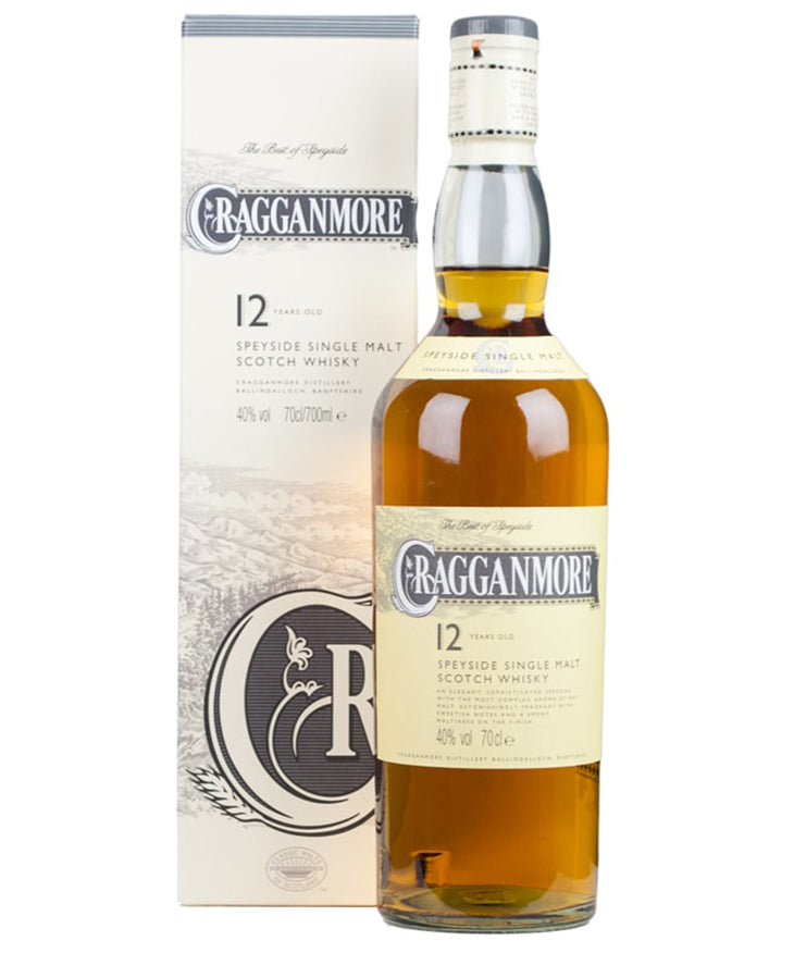 Cragganmore 12 Year Old Single Malt Whisky Speyside Scotland 12 years old – spirit bottle image