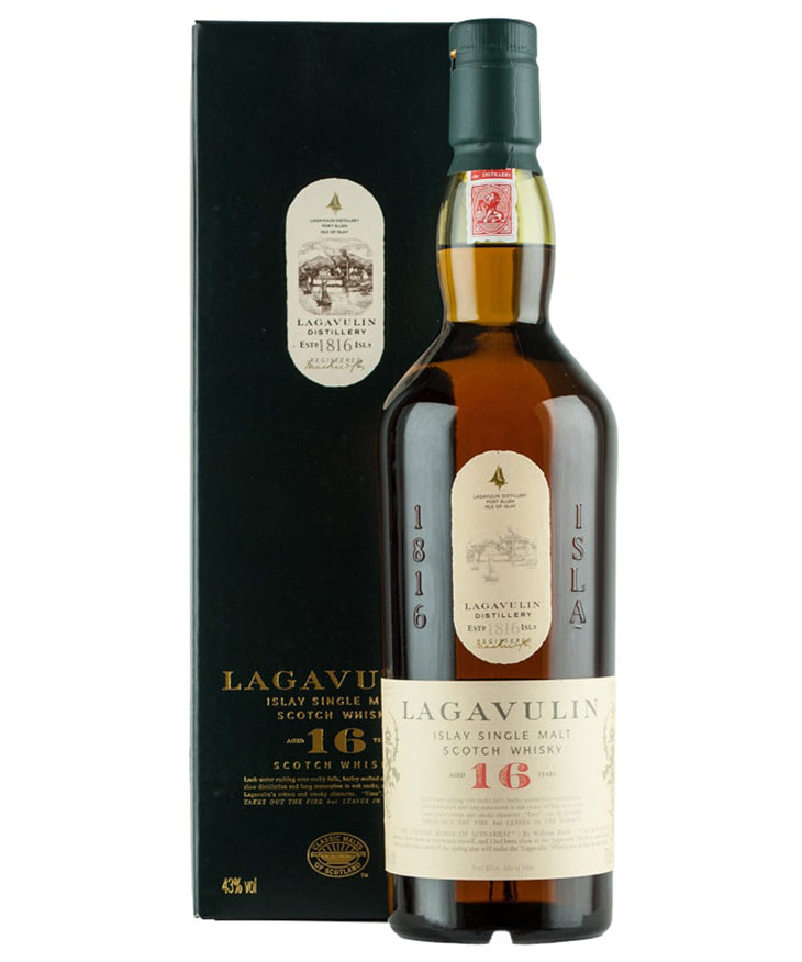Lagavulin 16 Year Old Single Malt Whisky from Islay Scotland – spirit bottle image