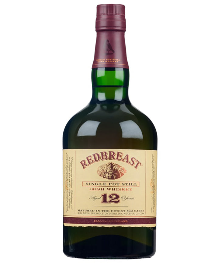 Redbreast 12 Year Old Single Pot Still Irish Whiskey 12 year old Irish spirit bottle image
