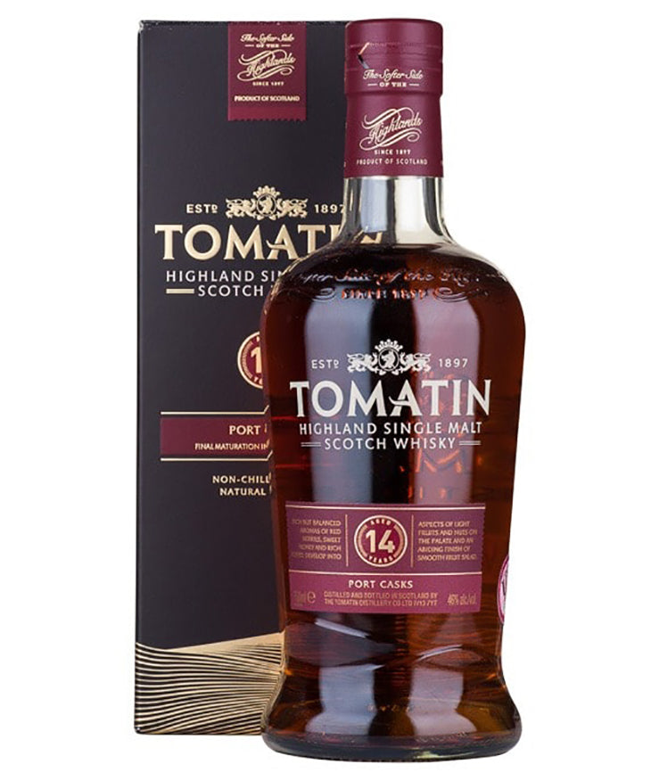 Tomatin 14 Year Old Single Malt Whisky from Scotland aged 14 years – spirit bottle image