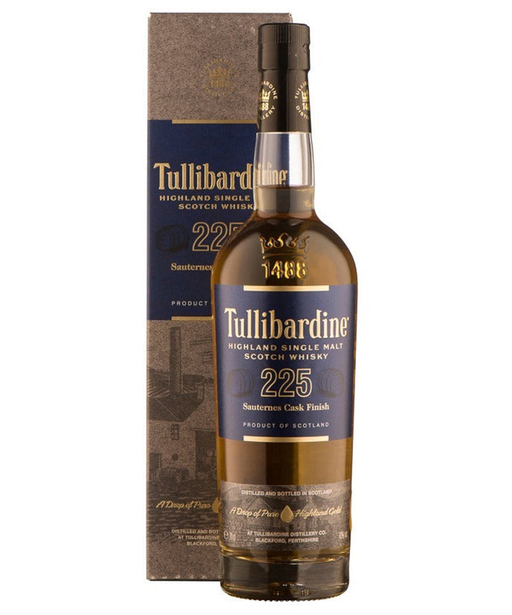 Tullibardine 225 Sauternes Finish Highland single malt Scotch whisky from Scotland – spirit bottle image