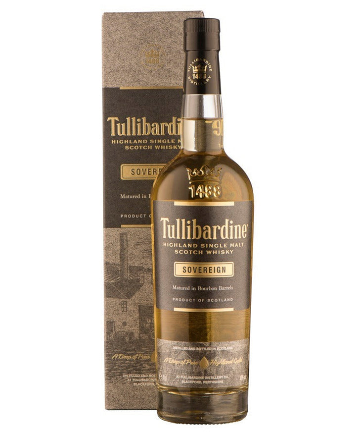 Tullibardine Sovereign Highland single malt Scotch whisky from Scotland – spirit bottle image