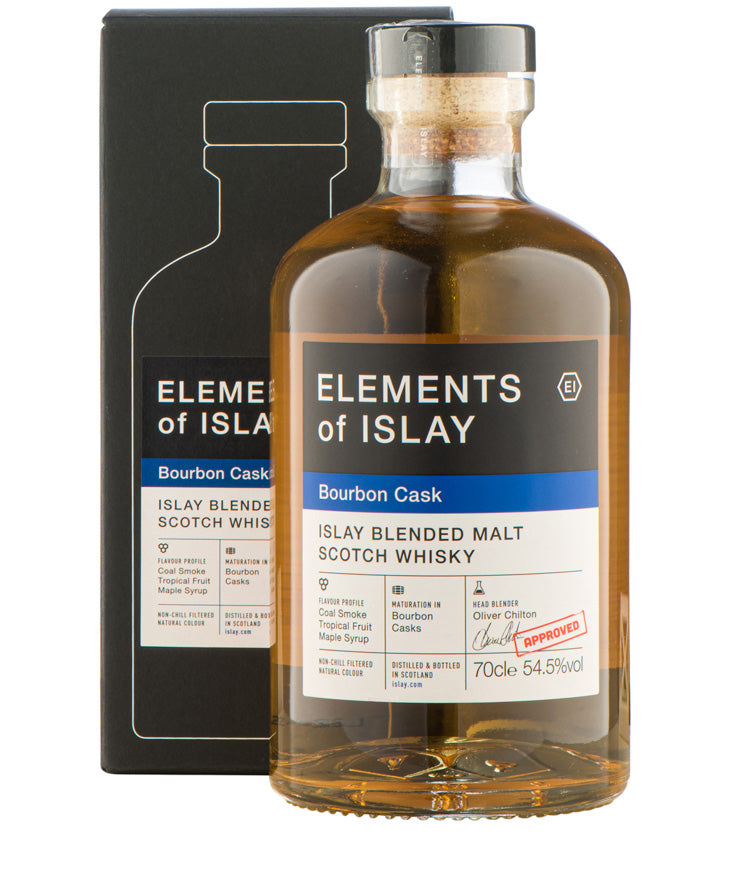 Elements of Islay Bourbon Cask Blended Malt Scotch whisky from Scotland – spirit bottle image
