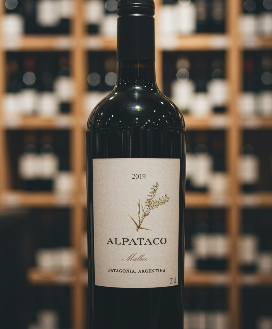 Familia Schroeder Alpataco Malbec 2023 red wine from Argentina – wine bottle image