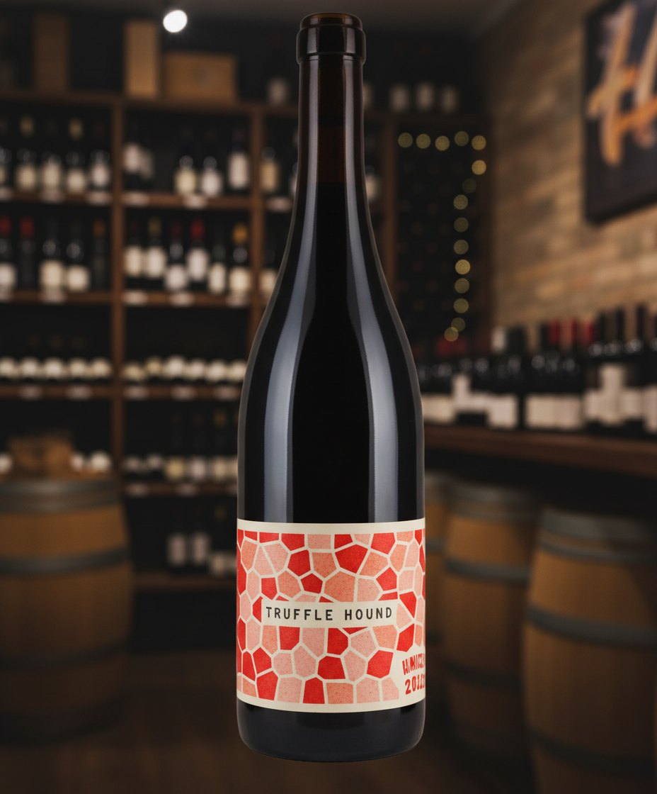 Unico Zelo Truffle Hound Barbera Nebbiolo Blend 2022 red wine bottle in portrait gallery position 2