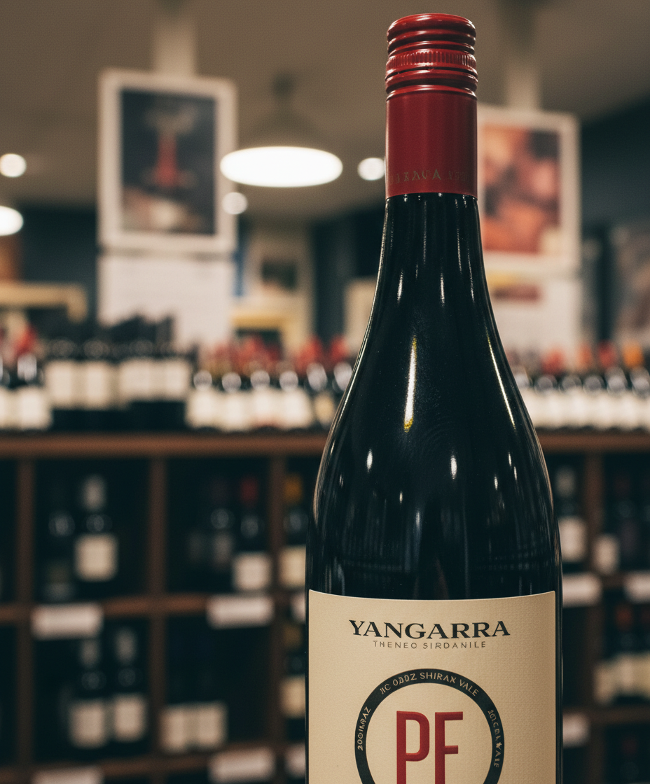 Yangarra Preservative Free Shiraz 2022 bottle close-up portrait in wine store gallery position 2