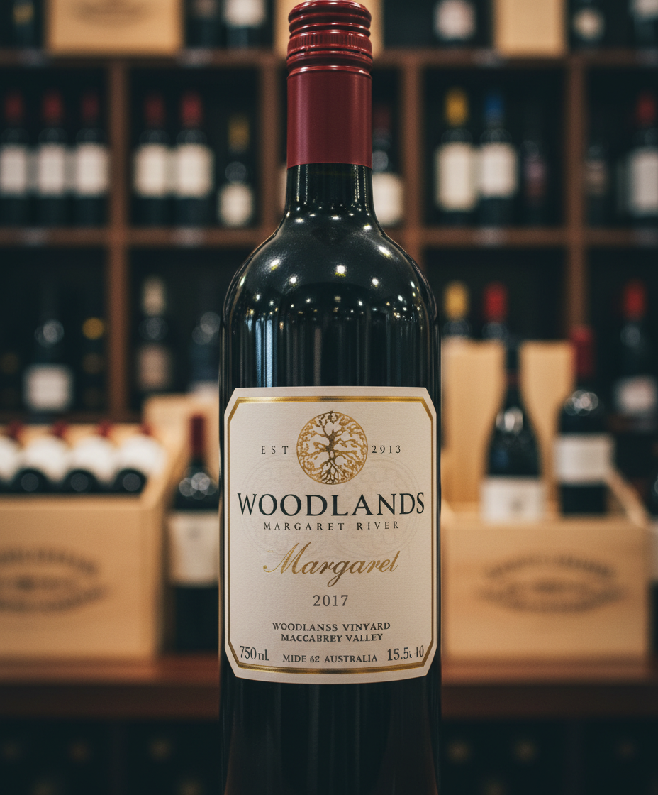 Woodlands Vineyard Margaret 2018 bottle front view in portrait orientation, gallery position 2, 928x1120