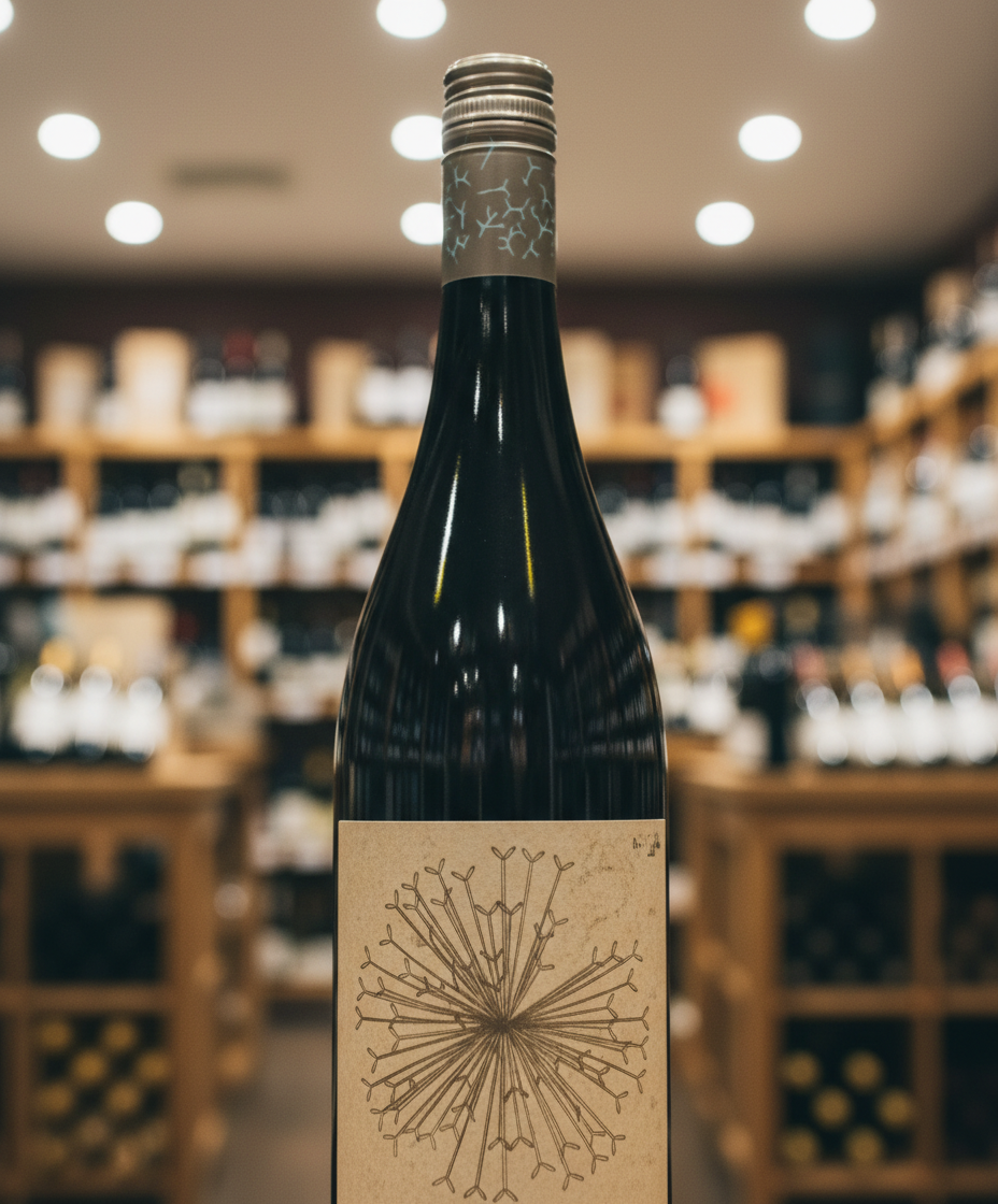 Dandelion Vineyards Lion's Tooth of McLaren Vale Shiraz/Riesling 2021 bottle in portrait view in wine shop