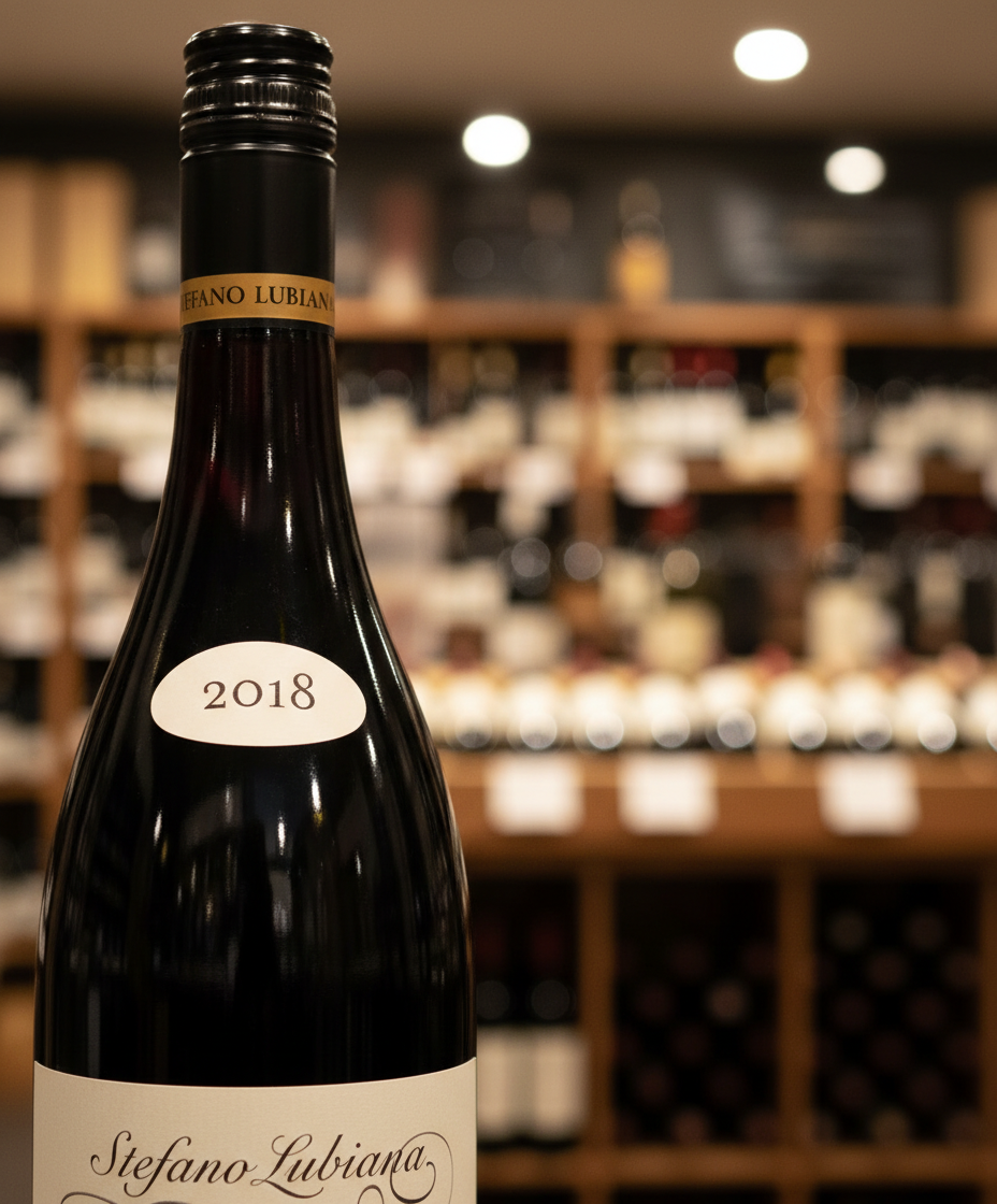 Stefano Lubiana Estate Pinot Noir 2020 bottle in portrait, gallery position 2, red wine image