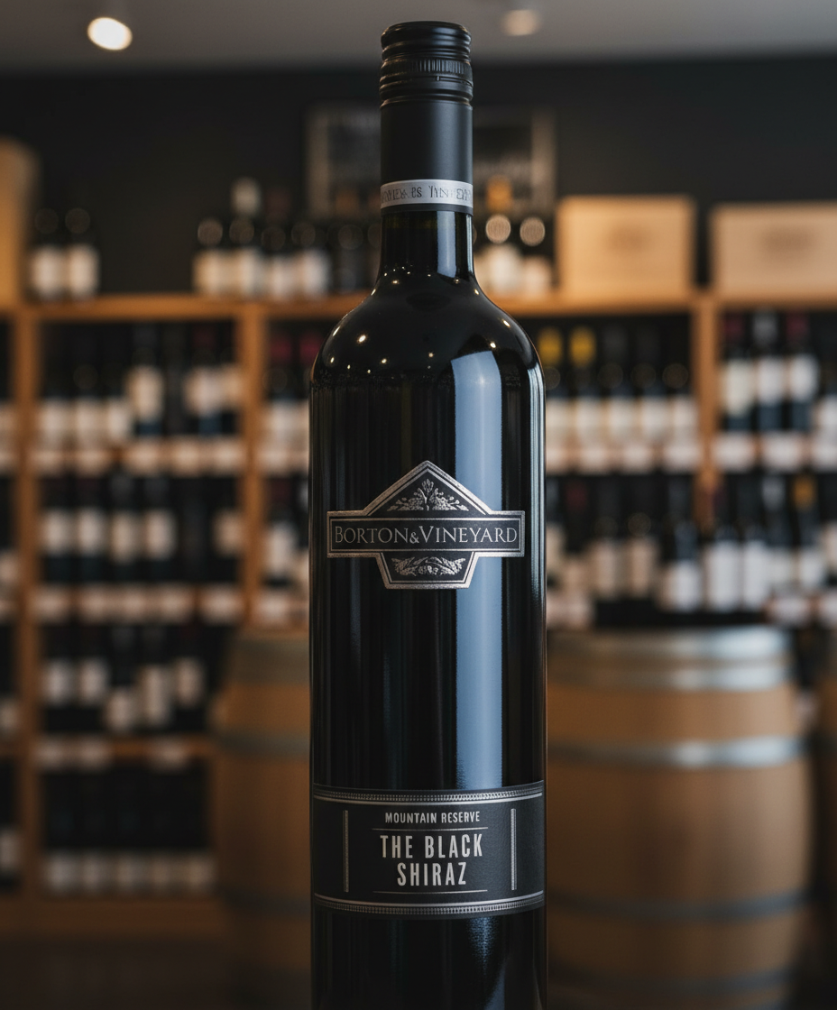 Berton Winemakers Reserve Shiraz 2023 bottle in portrait, gallery position 2, red wine in store setting