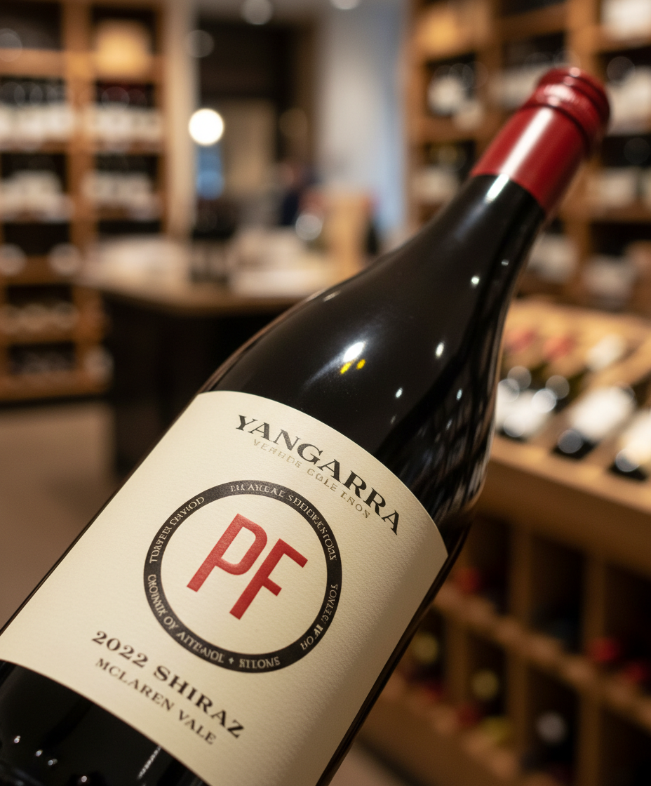 Yangarra Preservative Free Shiraz 2022 bottle in portrait view gallery position 3 with wine store background